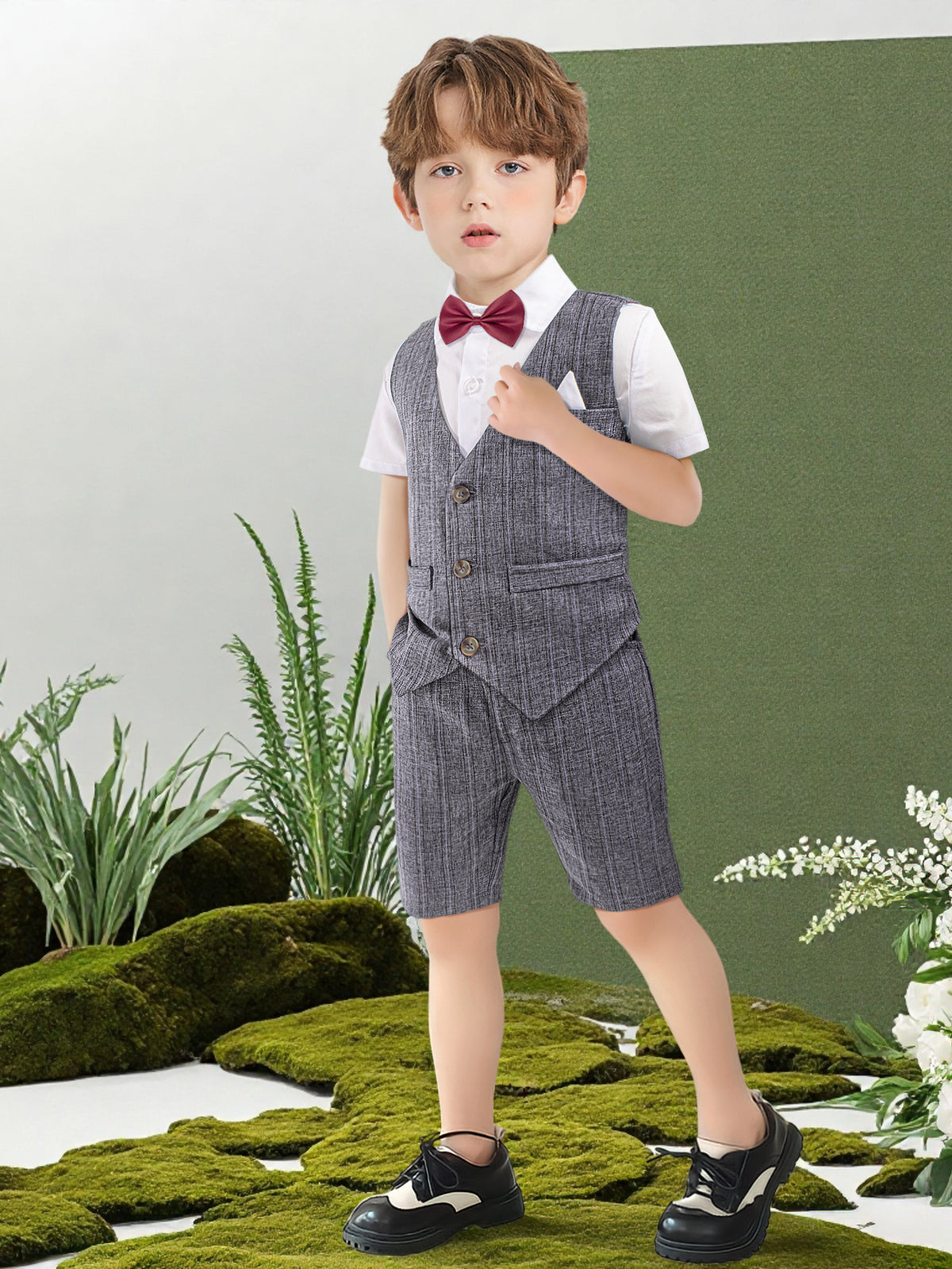 CF825-Toddler Boy Suit Summer Dress – Yilaku CF825-Toddler Boy Suit Summer Dress – Yilaku
